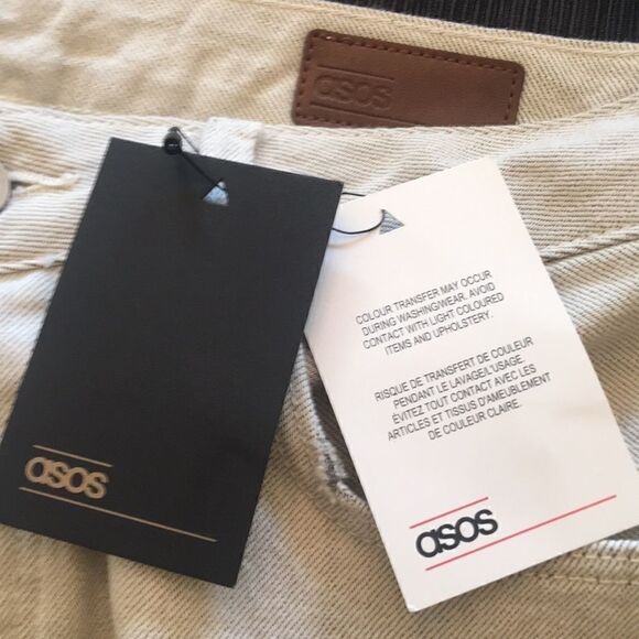 NWT ASOS distressed denim white wash denim jeans - Picture 6 of 8